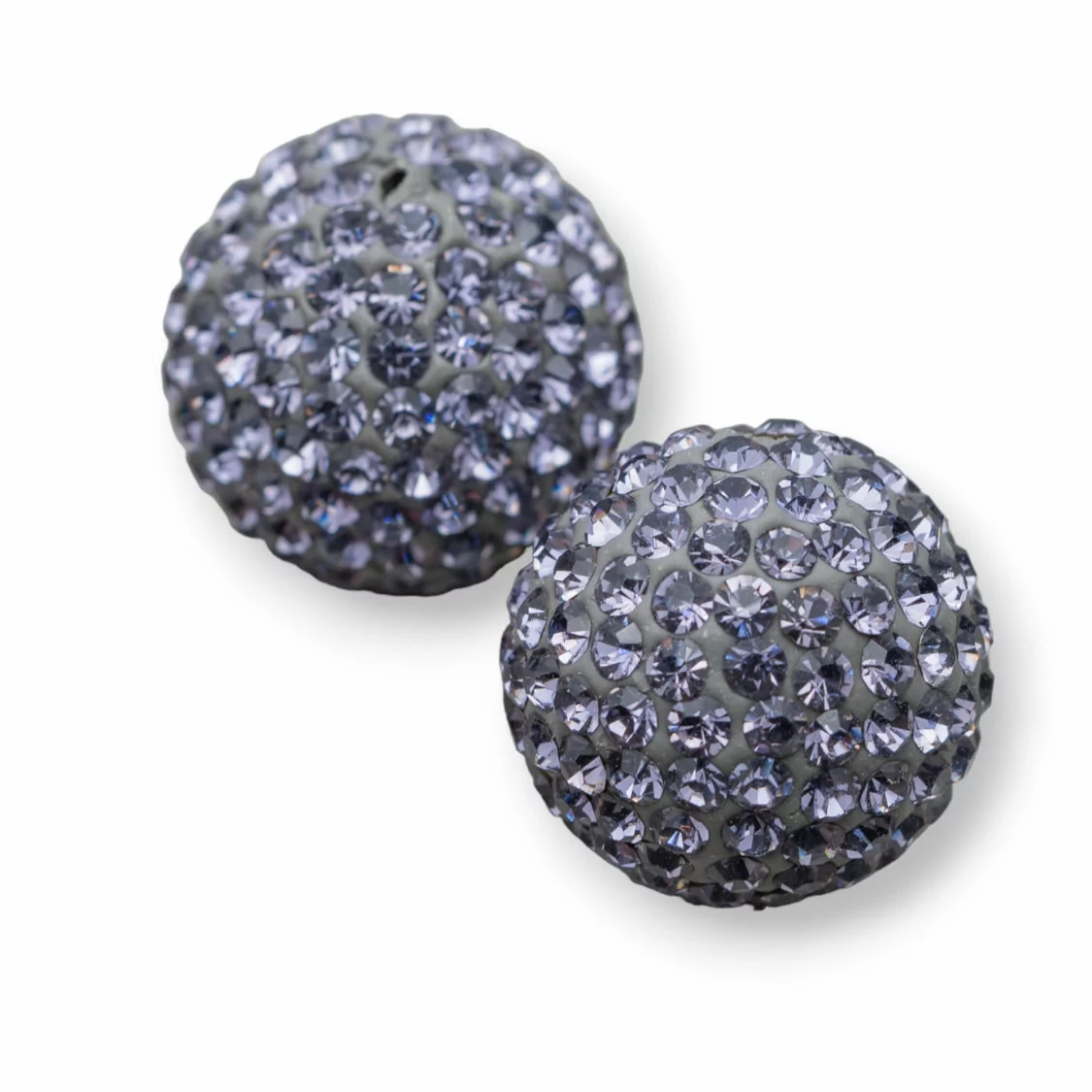 Palline Di Strass Mezzo Foro Tondo 16mm 6pz Lilla-COMPONENTI DI CRISTALLI E STRASS | Worldofjewel.com