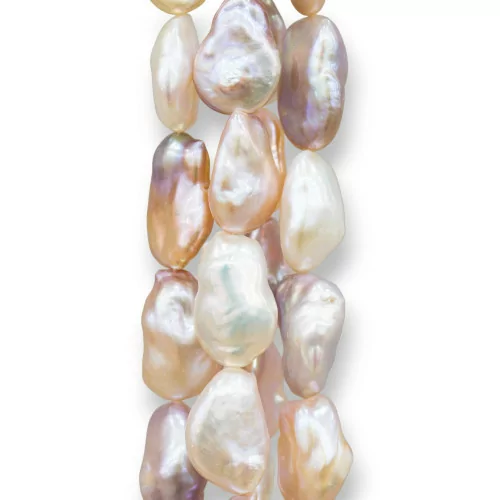 Perle Di Fiume Barocche Drops Pepite 14-22mm-PERLE SCARAMAZZE PIATTE | Worldofjewel.com