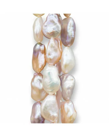 Perle Di Fiume Barocche Drops Pepite 14-22mm-PERLE SCARAMAZZE PIATTE | Worldofjewel.com