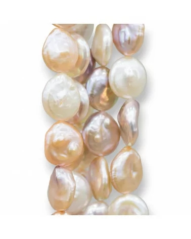 Perle Di Fiume Barocche Drops Pepite 16-18mm-PERLE SCARAMAZZE PIATTE | Worldofjewel.com