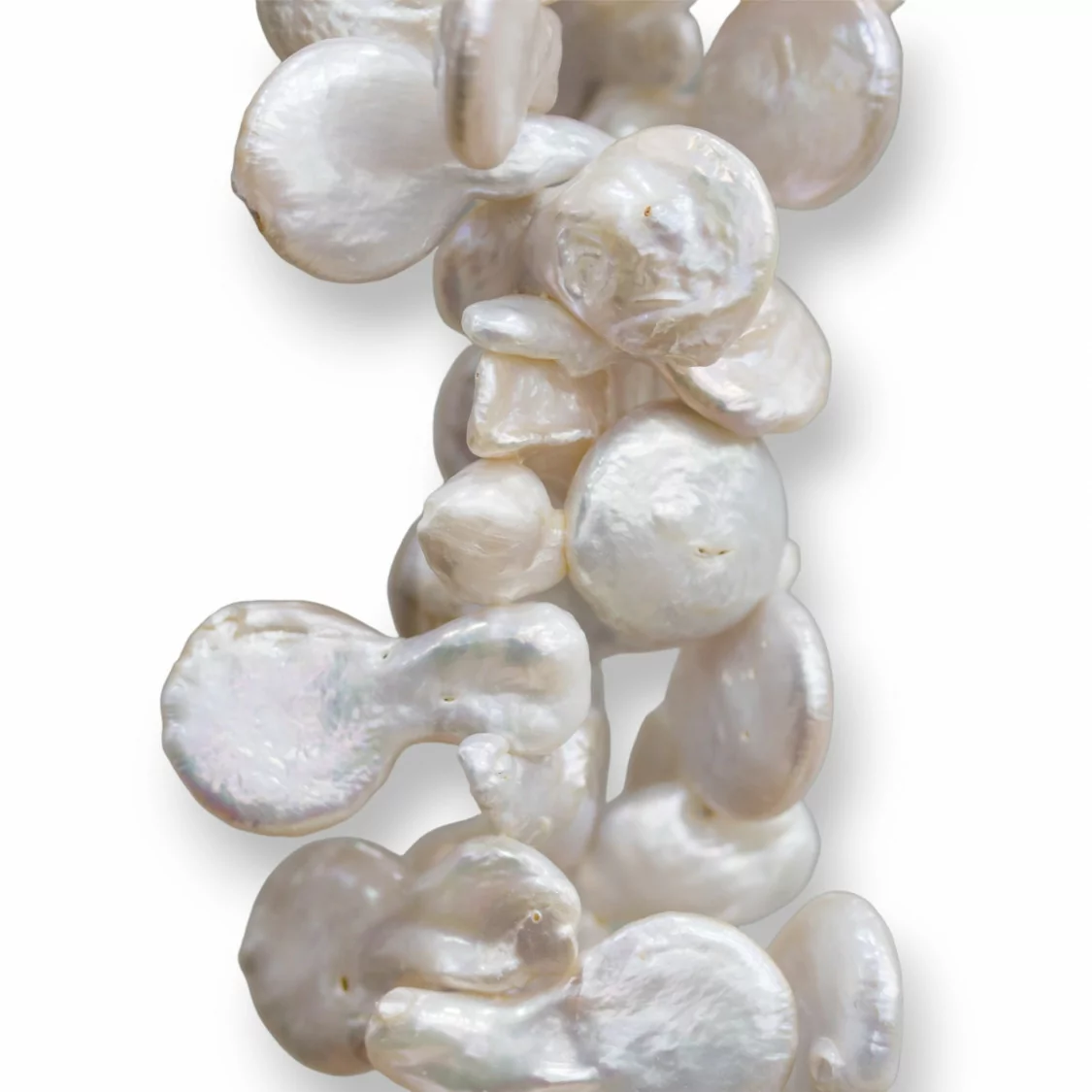 Perle Di Fiume Barocche Piatte Briolette 15-20mm-PERLE FANTASIA ECONOMICA | Worldofjewel.com