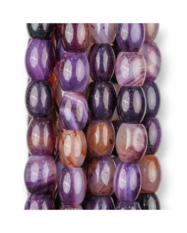 Agata Viola Striata Barilotto 10x13mm Sfumato-AGATA VIOLA | Worldofjewel.com