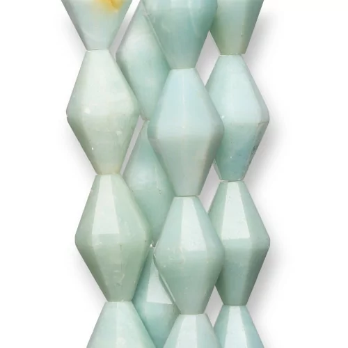 Amazzonite Bicono Sfaccettato 16x30mm Chiaro-AMAZONITE CLASSICA | Worldofjewel.com