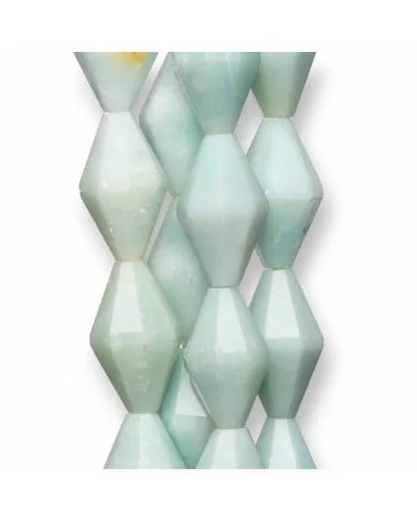 Amazzonite Bicono Sfaccettato 16x30mm Chiaro-AMAZONITE CLASSICA | Worldofjewel.com