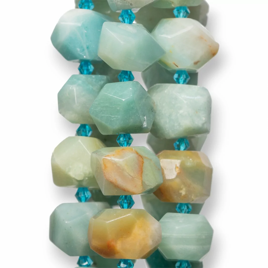 Amazzonite Multicolor Sasso Irregolare Sfaccettato Pepite 18-20x12-15mm-AMAZONITE MULTICOLOR | Worldofjewel.com