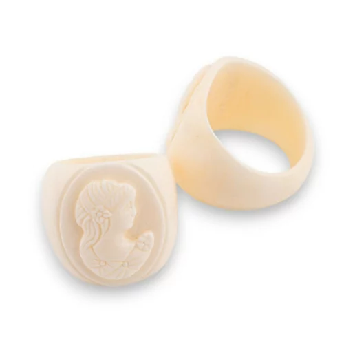 Anello Di Osso Naturale Inciso A Mano 24mm MOD1-ANELLI DI OSSO | Worldofjewel.com