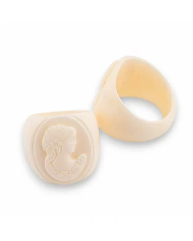 Anello Di Osso Naturale Inciso A Mano 24mm MOD1-ANELLI DI OSSO | Worldofjewel.com