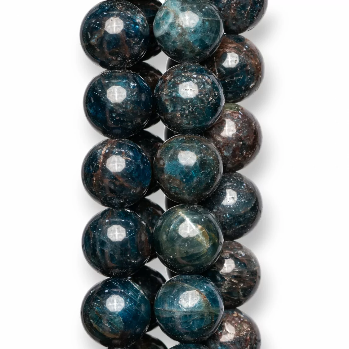 Apatite Grezzo Economico Tondo Liscio 10mm Scuro-APATITE | Worldofjewel.com