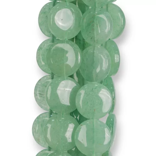 Avventurina Verde Tondo Piatto Liscio 16mm-AVVENTURINA VERDE | Worldofjewel.com