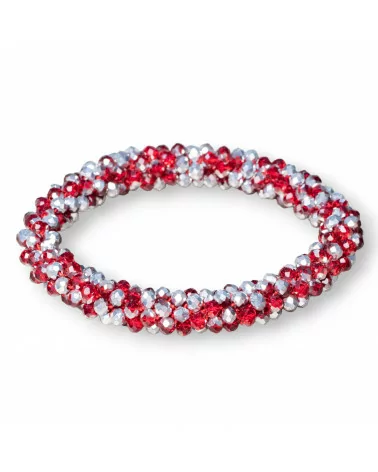 Bracciale Elastico Di Cristalli Intrecciati 10mm Con Cristalli da 4,5mm 1pz MOD11-BRACCIALI DI CRISTALLI | Worldofjewel.com