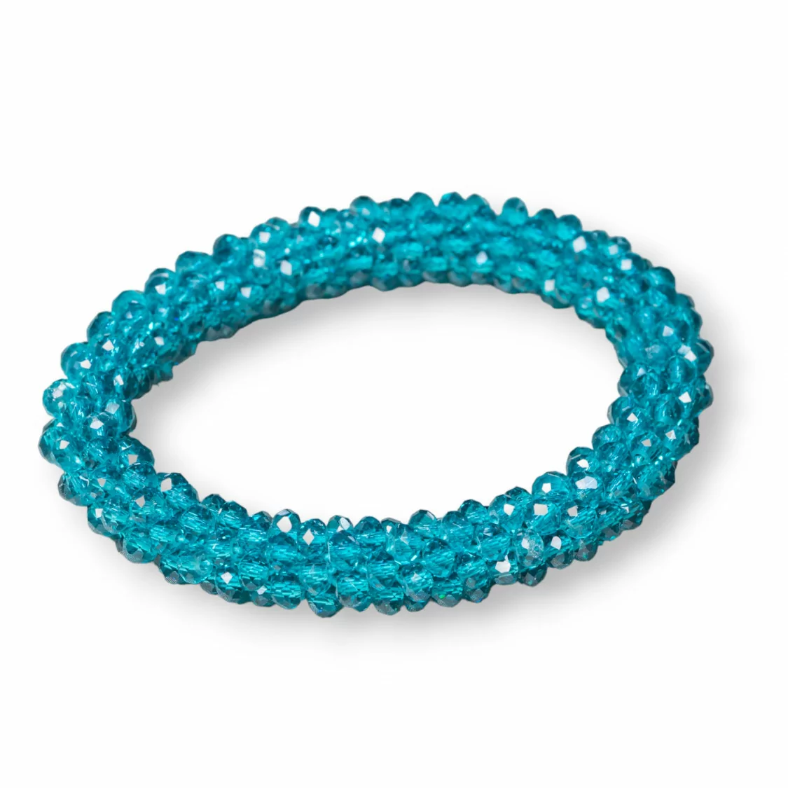 Bracciale Elastico Di Cristalli Intrecciati 10mm Con Cristalli da 4,5mm 1pz MOD14-BRACCIALI DI CRISTALLI | Worldofjewel.com