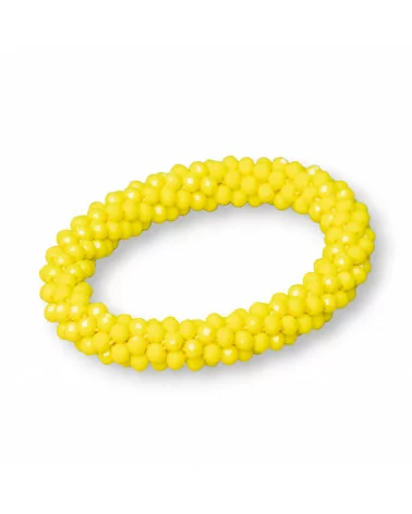 Bracciale Elastico Di Cristalli Intrecciati 10mm Con Cristalli da 4,5mm 1pz MOD2-BRACCIALI DI CRISTALLI | Worldofjewel.com