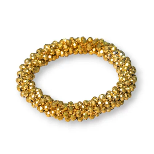 Bracciale Elastico Di Cristalli Intrecciati 10mm Con Cristalli da 4,5mm 1pz MOD21-BRACCIALI DI CRISTALLI | Worldofjewel.com