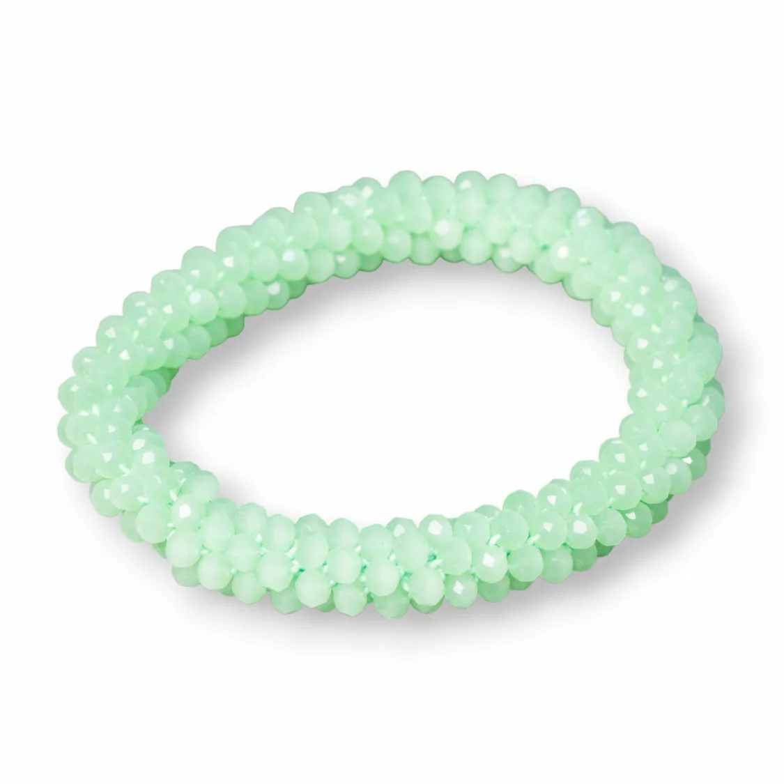 Bracciale Elastico Di Cristalli Intrecciati 10mm Con Cristalli da 4,5mm 1pz MOD24-BRACCIALI DI CRISTALLI | Worldofjewel.com