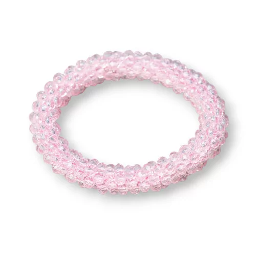 Bracciale Elastico Di Cristalli Intrecciati 10mm Con Cristalli da 4,5mm 1pz MOD30-BRACCIALI DI CRISTALLI | Worldofjewel.com