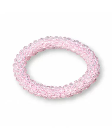 Bracciale Elastico Di Cristalli Intrecciati 10mm Con Cristalli da 4,5mm 1pz MOD30-BRACCIALI DI CRISTALLI | Worldofjewel.com