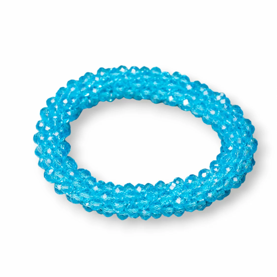 Bracciale Elastico Di Cristalli Intrecciati 10mm Con Cristalli da 4,5mm 1pz MOD36-BRACCIALI DI CRISTALLI | Worldofjewel.com