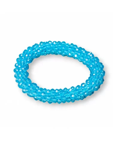 Bracciale Elastico Di Cristalli Intrecciati 10mm Con Cristalli da 4,5mm 1pz MOD36-BRACCIALI DI CRISTALLI | Worldofjewel.com