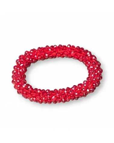 Bracciale Elastico Di Cristalli Intrecciati 10mm Con Cristalli da 4,5mm 1pz MOD4-BRACCIALI DI CRISTALLI | Worldofjewel.com