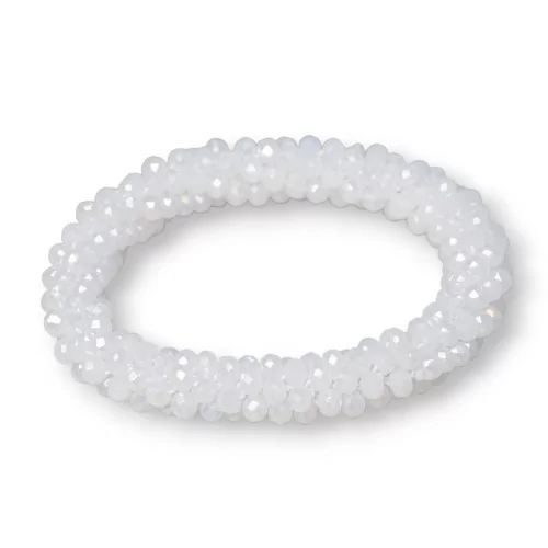 Bracciale Elastico Di Cristalli Intrecciati 10mm Con Cristalli da 4,5mm 1pz MOD46-BRACCIALI DI CRISTALLI | Worldofjewel.com