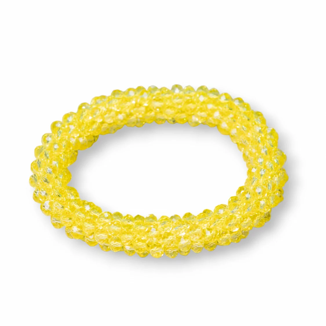 Bracciale Elastico Di Cristalli Intrecciati 10mm Con Cristalli da 4,5mm 1pz MOD48-BRACCIALI DI CRISTALLI | Worldofjewel.com