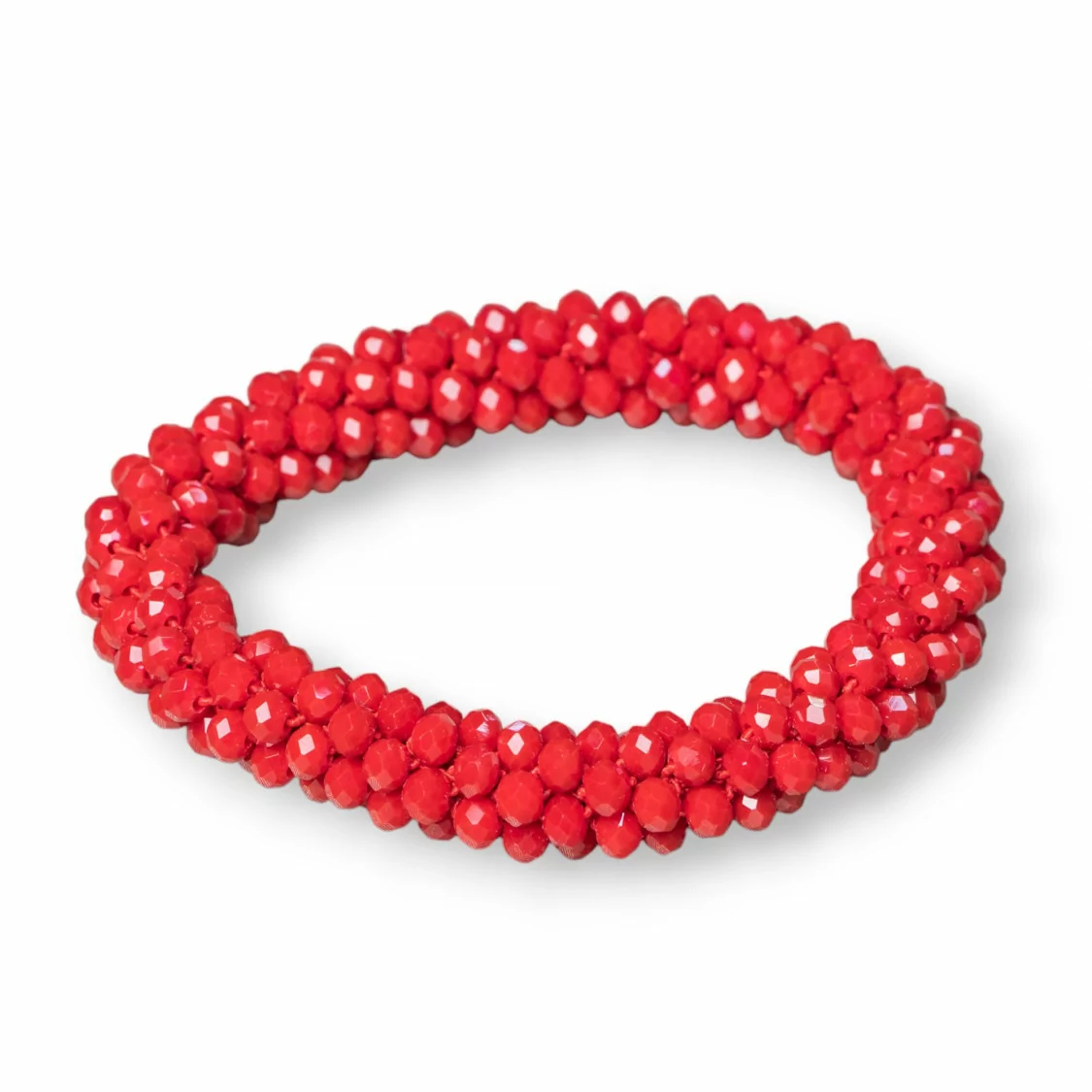 Bracciale Elastico Di Cristalli Intrecciati 10mm Con Cristalli da 4,5mm 1pz MOD49-BRACCIALI DI CRISTALLI | Worldofjewel.com