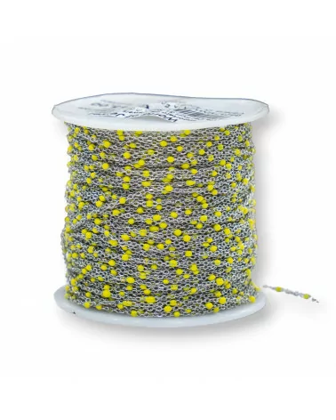 Catena Di Acciaio Forzatina Smaltato 1,3mm 20 Metri Acciaio Giallo-CATENE SMALTATE | Worldofjewel.com