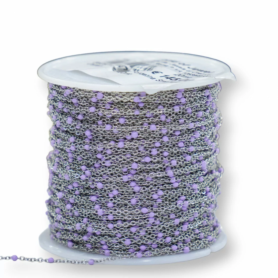 Catena Di Acciaio Forzatina Smaltato 1,3mm 20 Metri Acciaio Viola Chiaro-CATENE SMALTATE | Worldofjewel.com