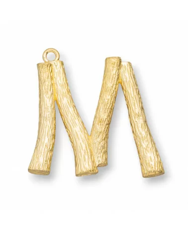 Componente Pendente Di Bronzo Lettere Alfabeto 15pz 15-24mm M-CIONDOLI DI OTTONE | Worldofjewel.com