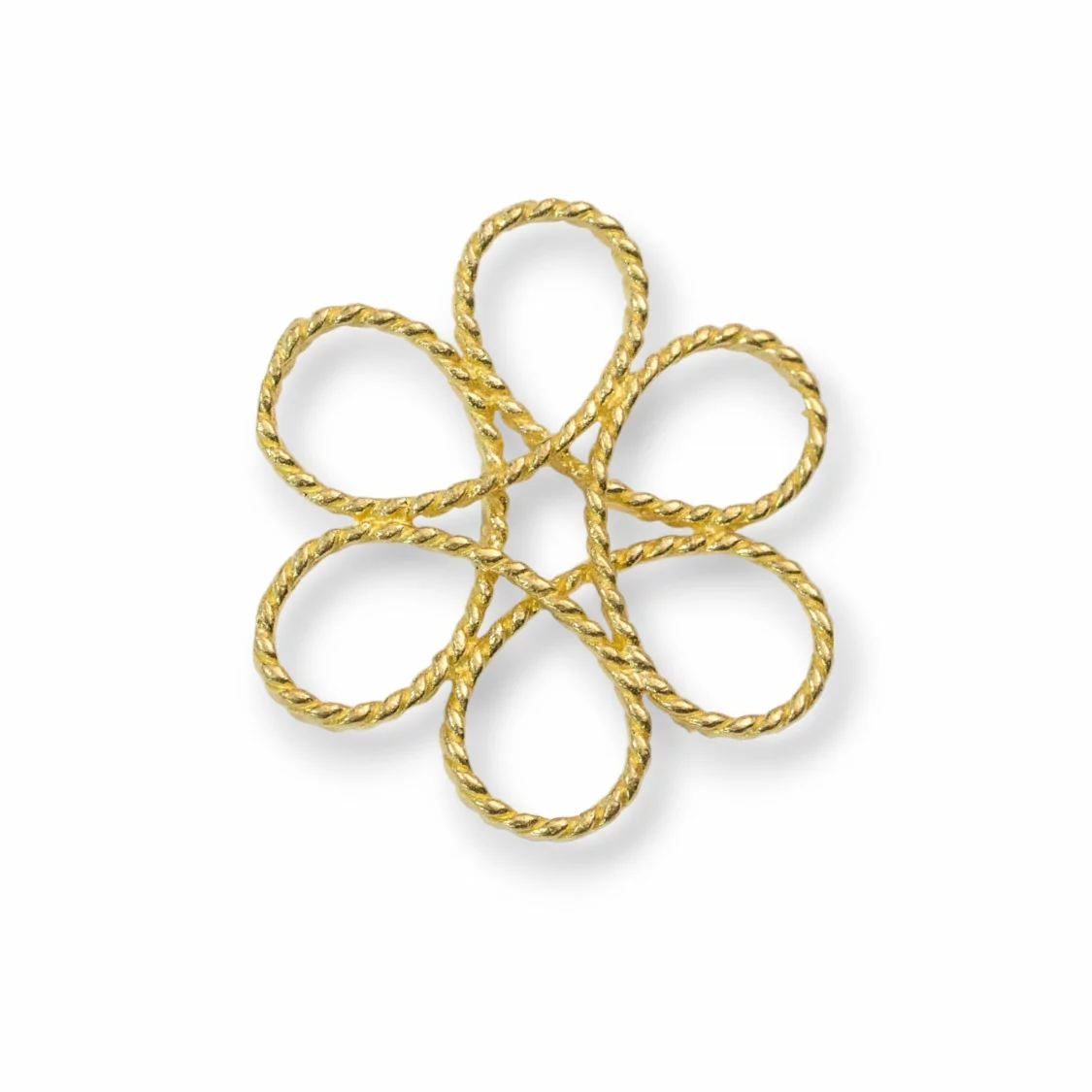 Componenti Di Bronzo Grezzo Fantasia Fiore 24mm 20pz-CONNETTORI LISCI | Worldofjewel.com