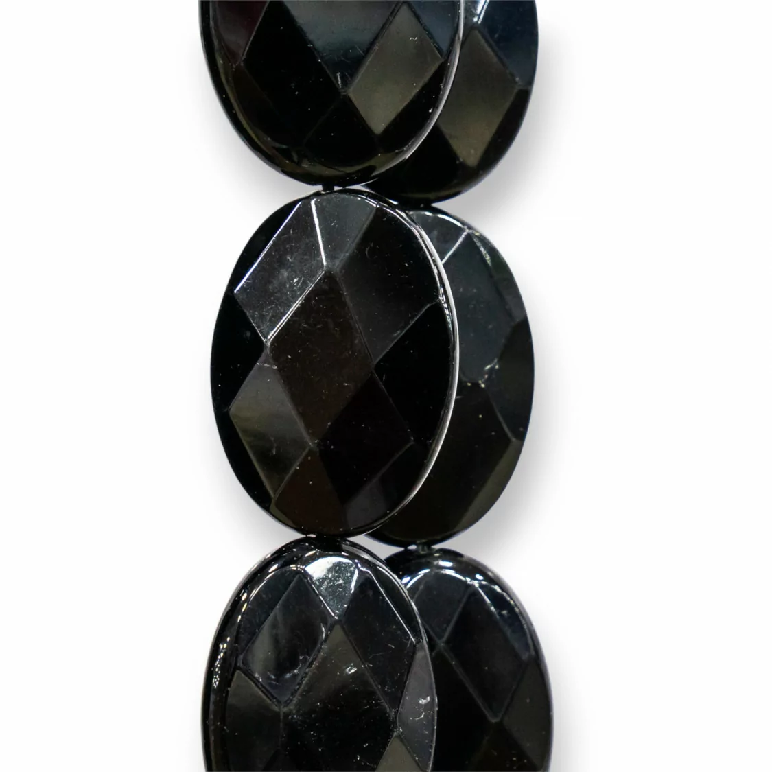 Cristallo Nero Ovale Piatto Sfaccettato 12x16mm-CRISTALLO NERO | Worldofjewel.com