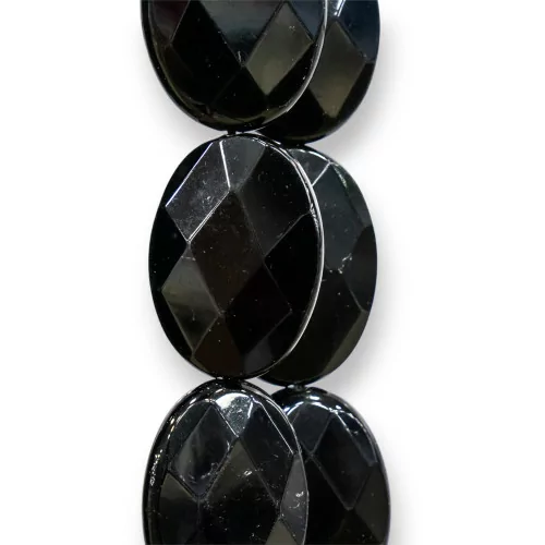 Cristallo Nero Ovale Piatto Sfaccettato 13x18mm-CRISTALLO NERO | Worldofjewel.com