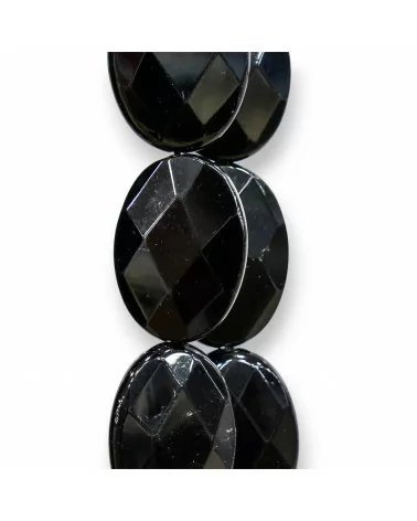 Cristallo Nero Ovale Piatto Sfaccettato 13x18mm-CRISTALLO NERO | Worldofjewel.com