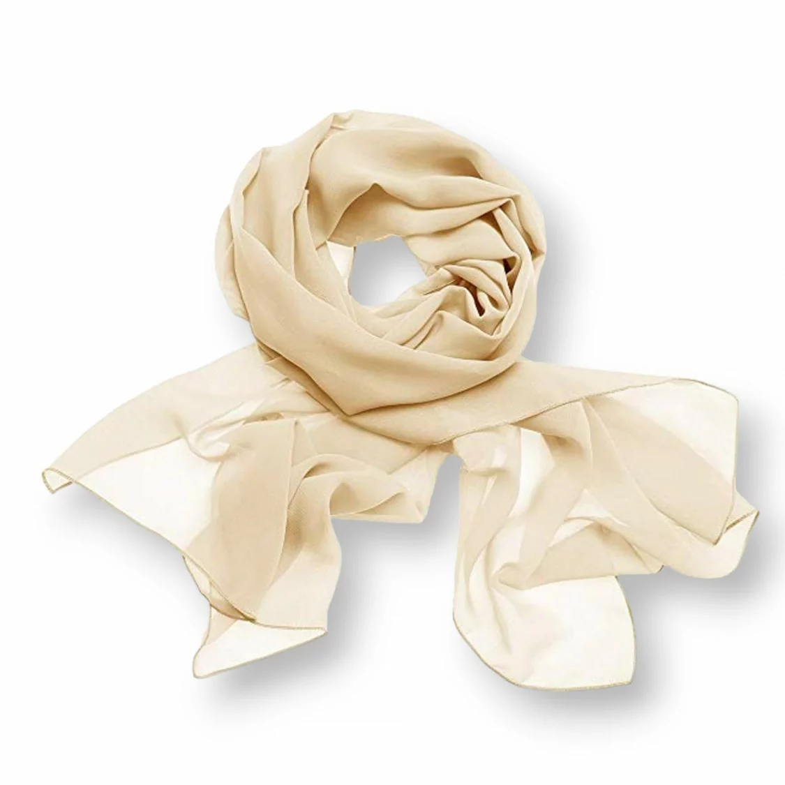 Foulard 90x180cm Silk Feeling 1pz Beige-FOULARD | Worldofjewel.com