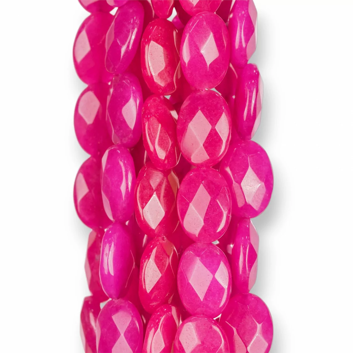 Giada Fucsia Ovale Piatto Sfaccettato 10x14mm-GIADA FUCSIA | Worldofjewel.com