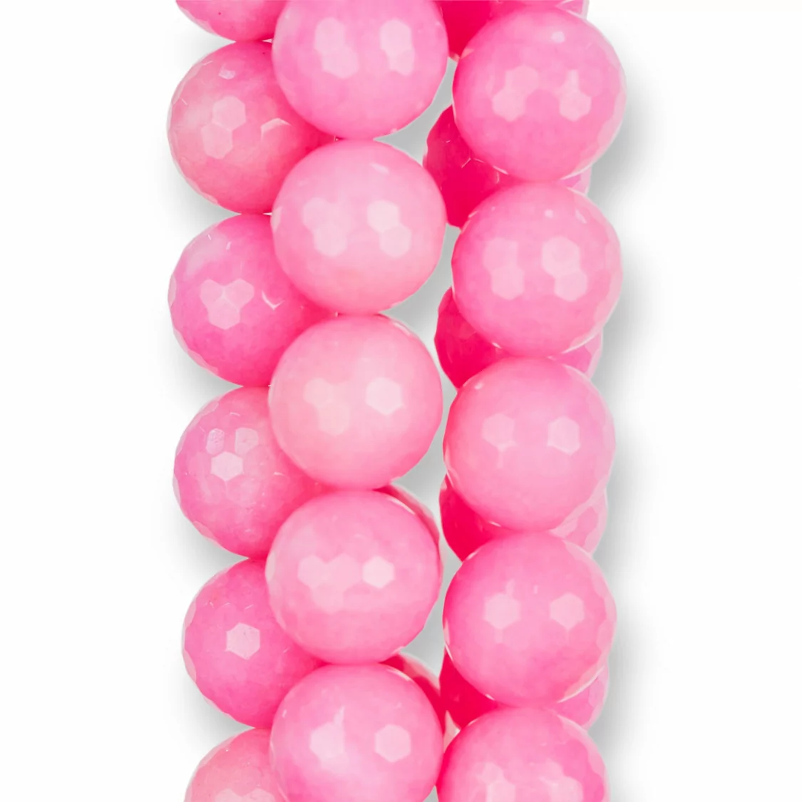 Giada Fucsia Perlina Tonda Sfaccettata 18mm Chiaro Rosa-GIADA FUCSIA | Worldofjewel.com