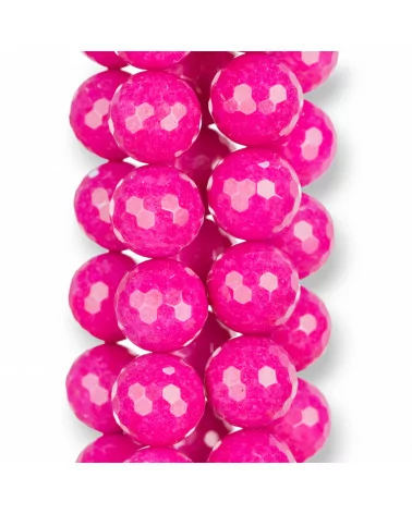 Giada Fucsia Perlina Tonda Sfaccettata 18mm Intenso-GIADA FUCSIA | Worldofjewel.com