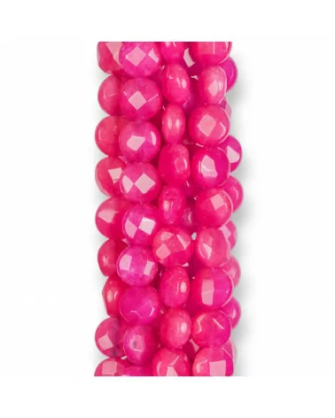 Giada Fucsia Tondo Piatto Sfaccettato 8mm-GIADA FUCSIA | Worldofjewel.com