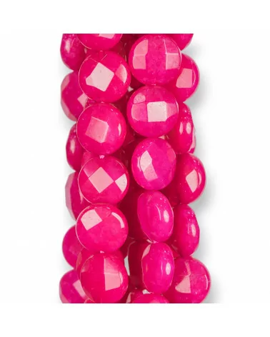 Giada Fucsia Tondo Piatto Sfaccettato 14mm-GIADA FUCSIA | Worldofjewel.com