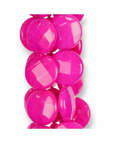 Giada Fucsia Tondo Piatto Sfaccettato 20mm-GIADA FUCSIA | Worldofjewel.com