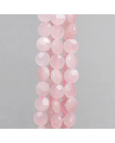 Quarzo Rosa Tondo Piatto Sfaccettato 12mm-QUARZO ROSA | Worldofjewel.com