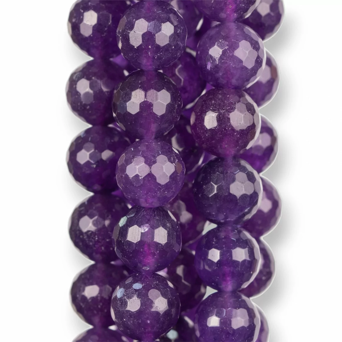 Giada Viola Perlina Tonda Sfaccettata 12mm-GIADA VIOLA | Worldofjewel.com