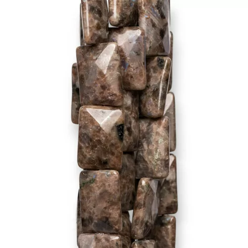 Labradorite Marrone Rettangolo Piatto Sfaccettato 30x40mm-LABRADORITE MARRONE | Worldofjewel.com