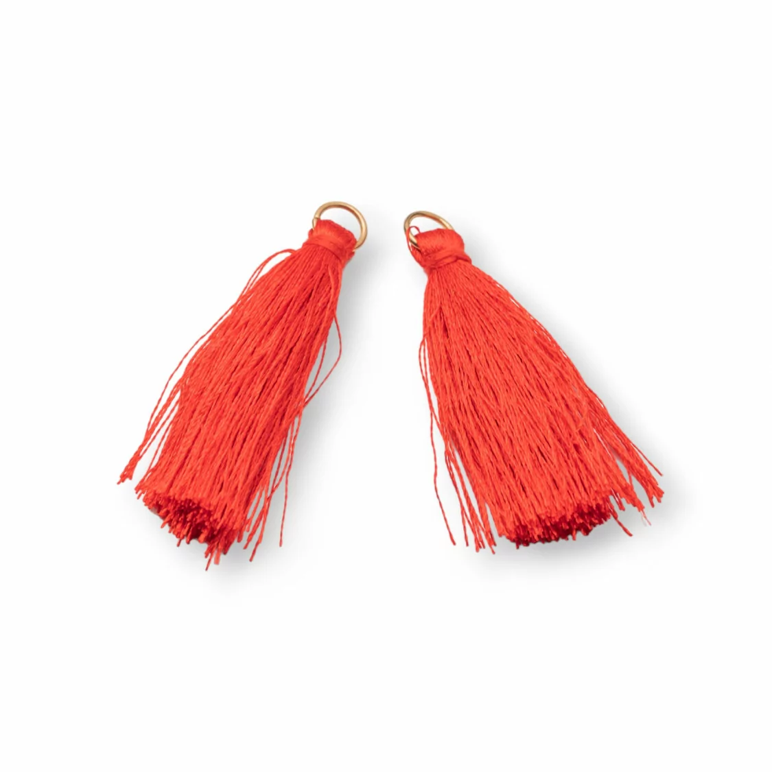 Nappine Con Anellino Di Ottone 4cm 25pz Rosso Chiaro-NAPPINE | Worldofjewel.com