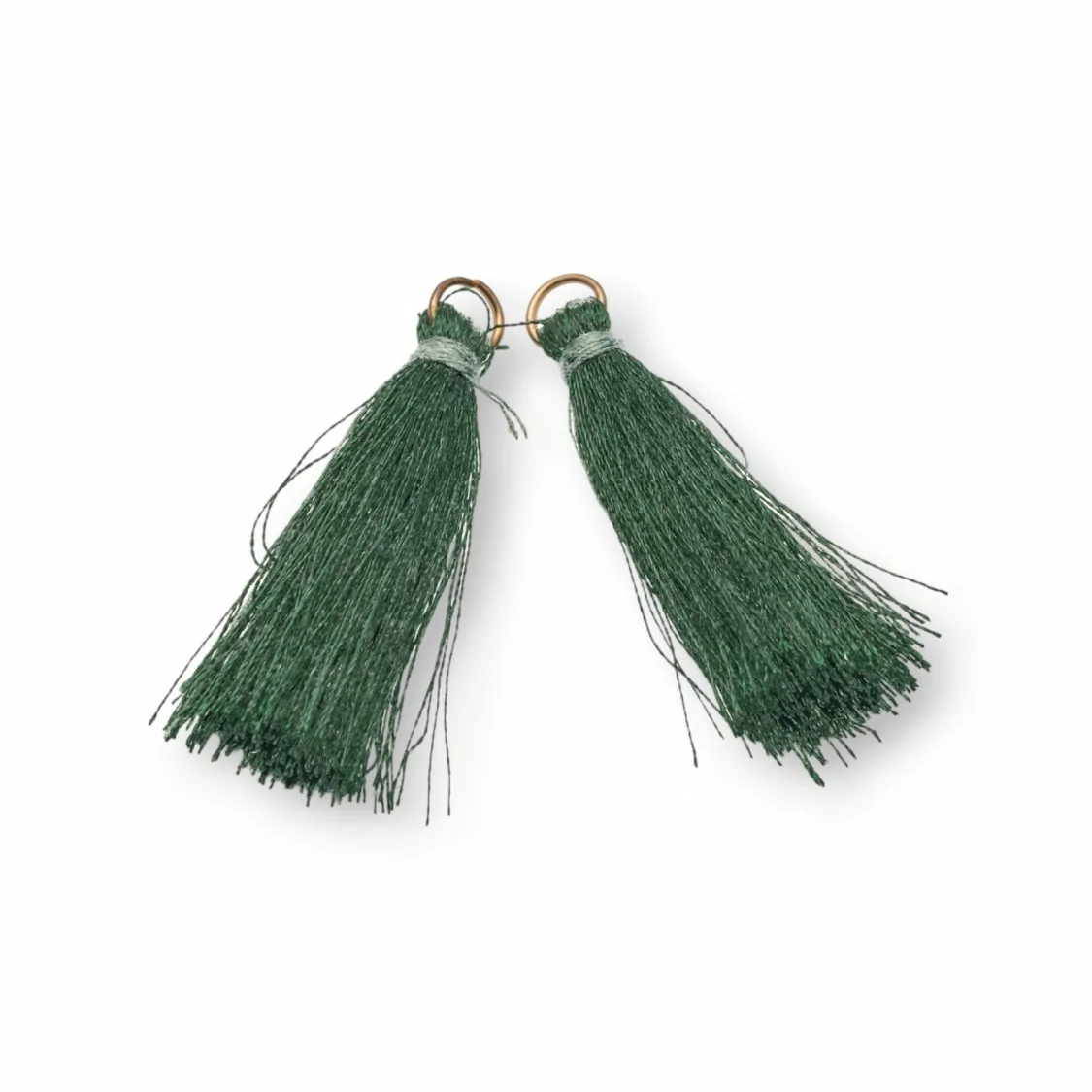 Nappine Con Anellino Di Ottone 4cm 25pz Verde-NAPPINE | Worldofjewel.com