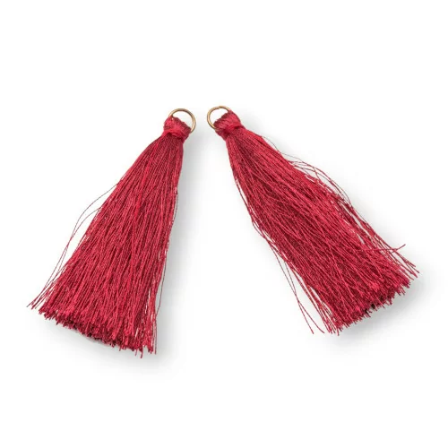 Nappine Con Anellino Di Ottone 6cm 15pz Rosso-NAPPINE | Worldofjewel.com