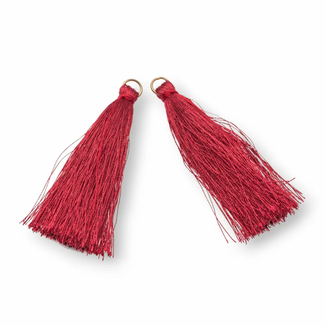 Nappine Con Anellino Di Ottone 6cm 15pz Rosso-NAPPINE | Worldofjewel.com