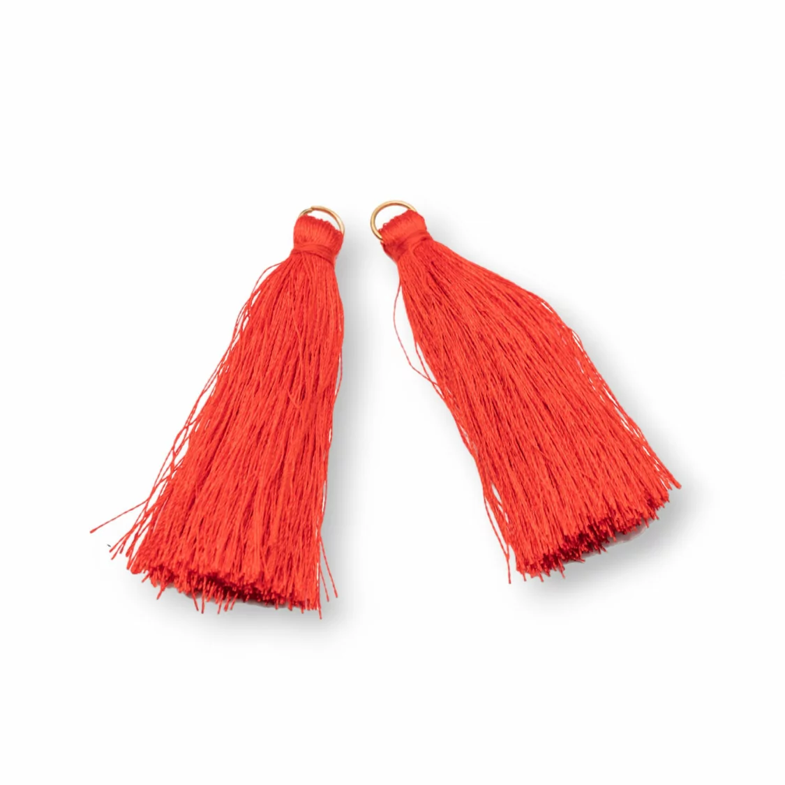 Nappine Con Anellino Di Ottone 6cm 15pz Rosso Chiaro-NAPPINE | Worldofjewel.com