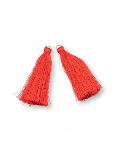 Nappine Con Anellino Di Ottone 6cm 15pz Rosso Chiaro-NAPPINE | Worldofjewel.com