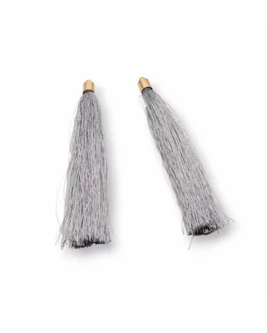 Nappine Con Coppetta Di Ottone 10cm 10pz Dorato Grigio-NAPPINE | Worldofjewel.com